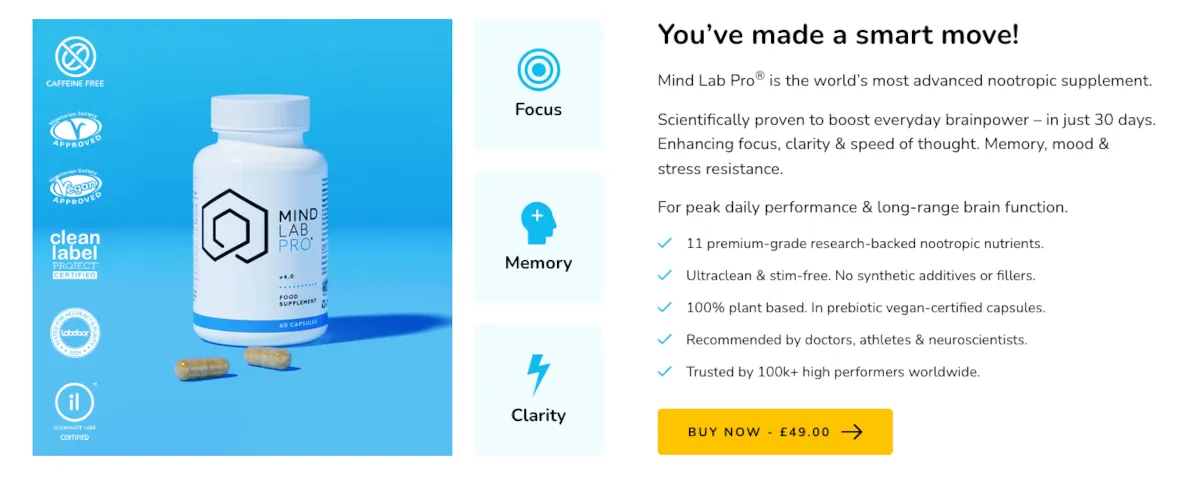 Landing page buy block