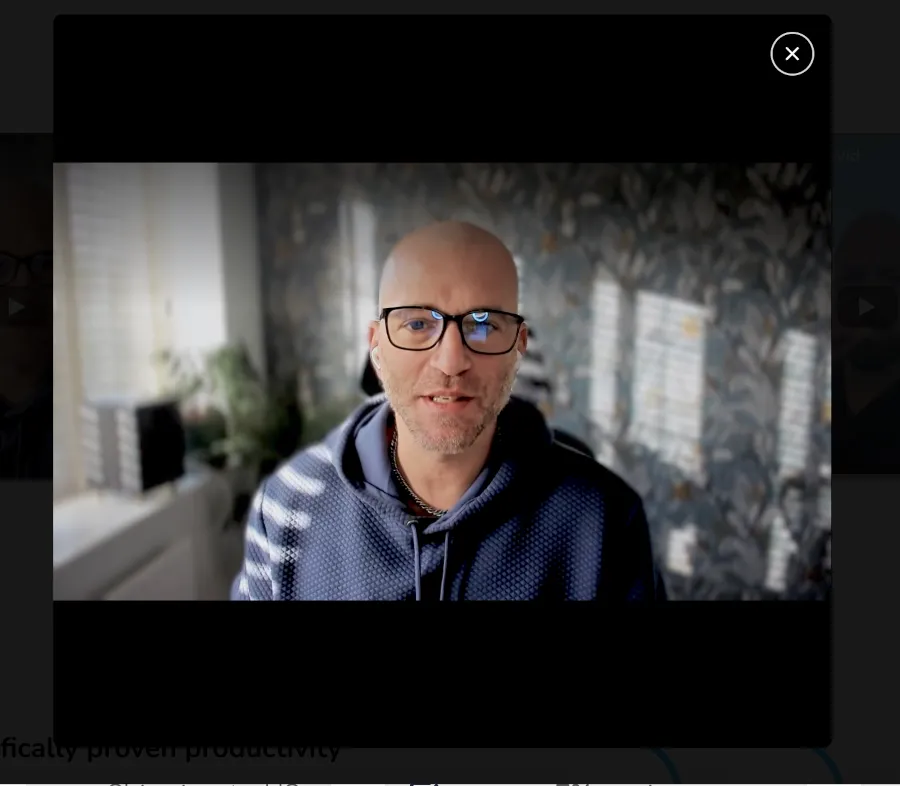Alpine JS modal video using mux-video component