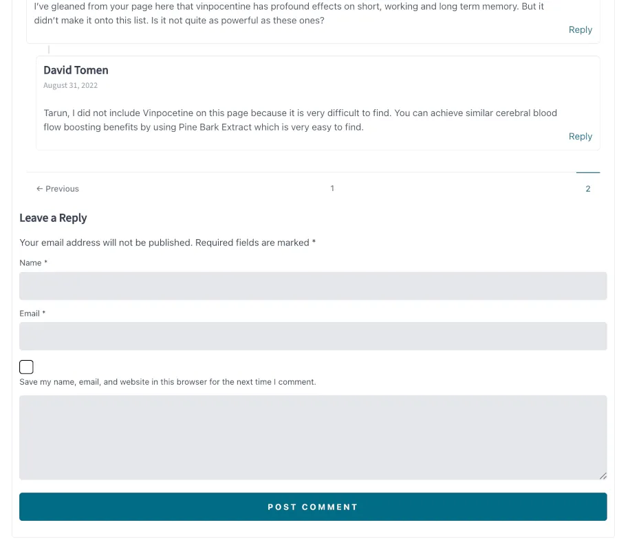 Custom comment form, comment styling, comments pagination